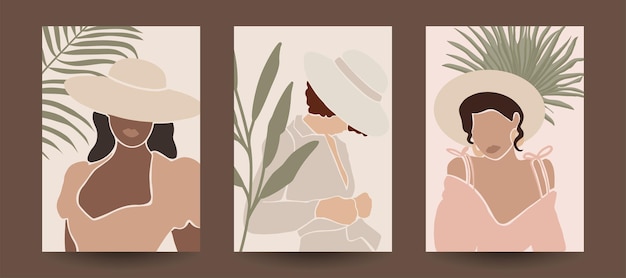 Impresiones de arte moderno en estilo boho vector Eps10