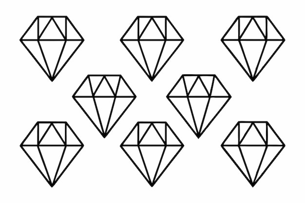 Impresiones artísticas de la línea de patrones de diamantes