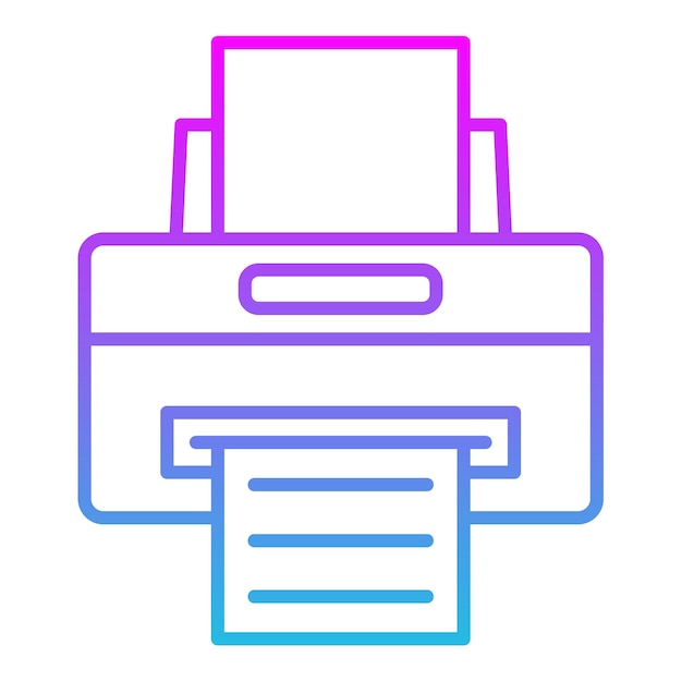 una impresora de computadora con un diseño azul y rosa y verde