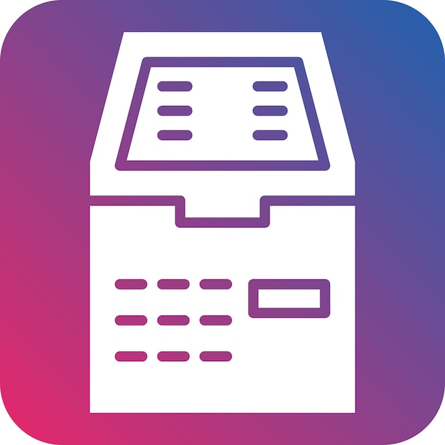 una impresora de computadora con un fondo azul y rosa y púrpura