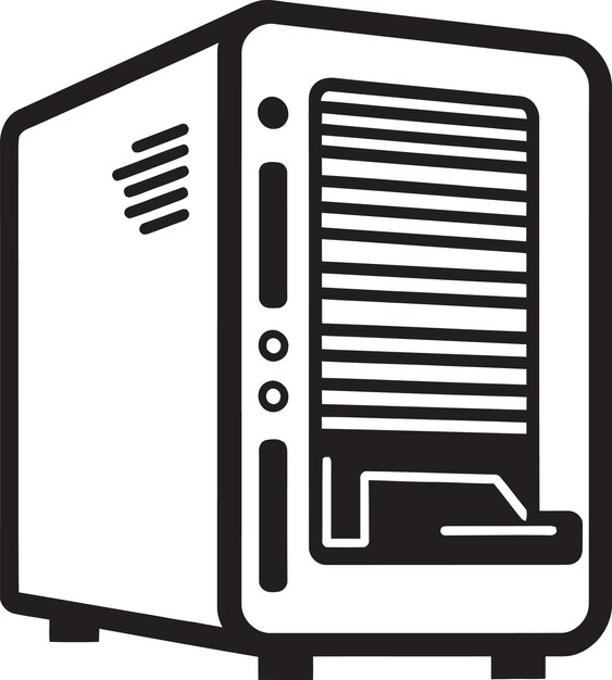 una impresora de computadora con un fondo blanco y negro