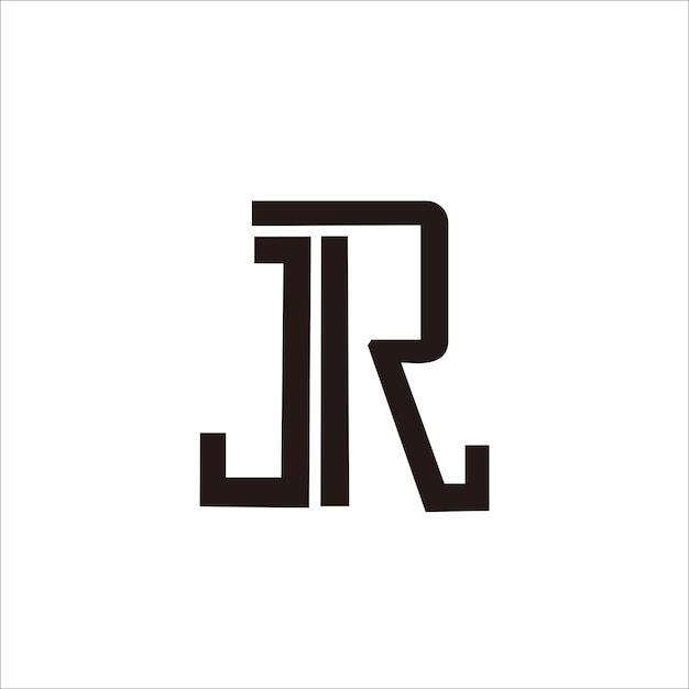 Vector imprima el diseño del logotipo jr para su marca y el nombre del logotipo