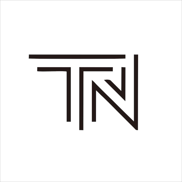 Imprima el diseño del logotipo de la letra TN para la marca y los productos de su empresa.