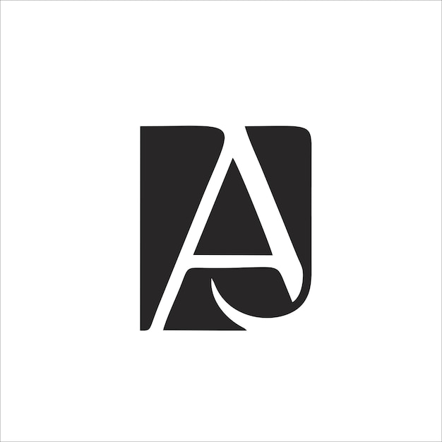 Imprimir el diseño del logotipo AJ para su marca y nombre de la empresa