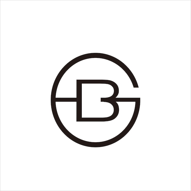 Imprimir el diseño del logotipo BG para su marca y nombre de la empresa