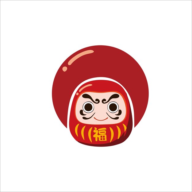 Imprimir el diseño del logotipo de Daruma para su identidad de marca