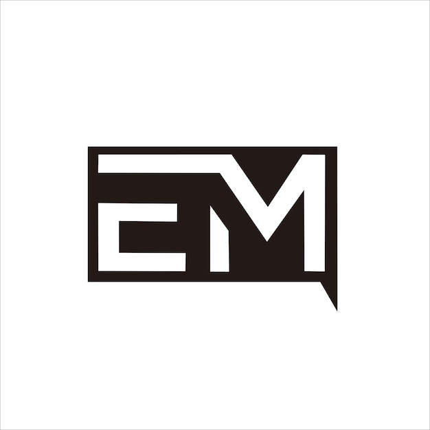 Imprimir el diseño del logotipo de la letra EM para su marca y producto