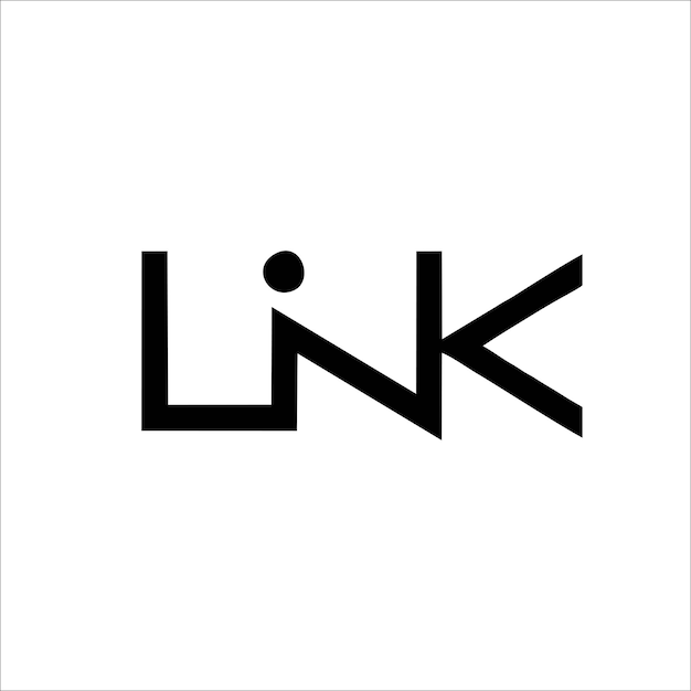 Imprimir el diseño del logotipo de la letra LINK para su marca e identidad de la empresa