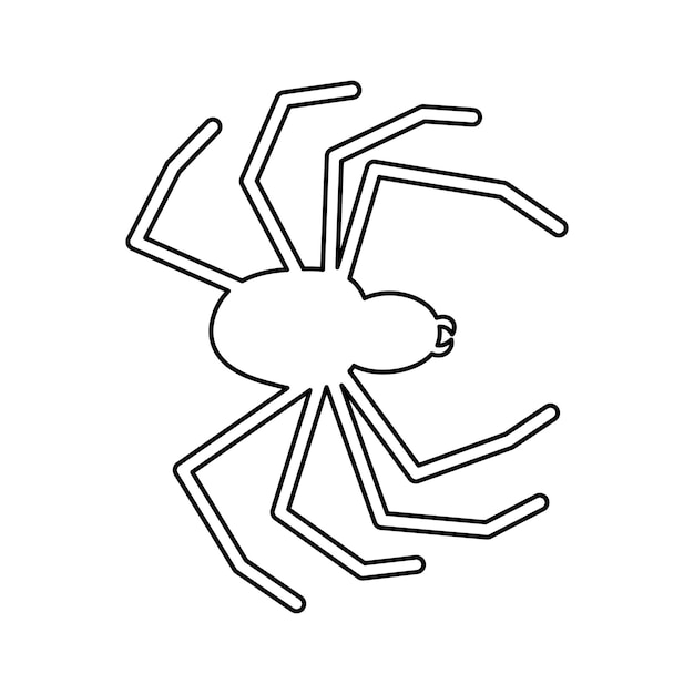 Imprimir Doodle halloween miedo araña silueta negra