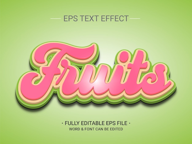 Imprimir (efecto de texto eps de frutas)