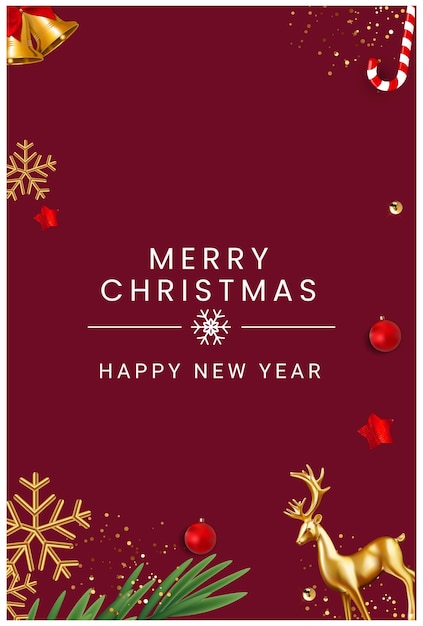 Imprimir plantilla de tarjetas de felicitación de diseño de naturaleza de Navidad Plantilla de diseño de Navidad