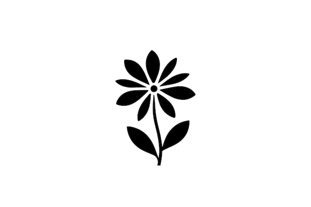 Imprimir siluetas en blanco y negro de flores o colorear