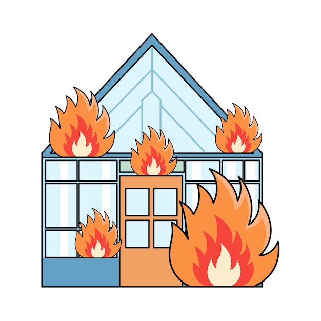 Incendio en una casa.