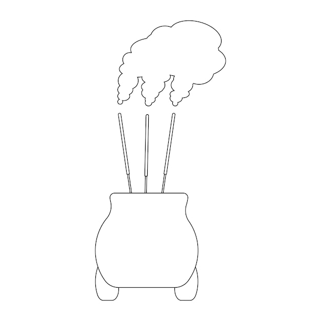 Incienso de oración chino vector icono ilustración símbolo diseño