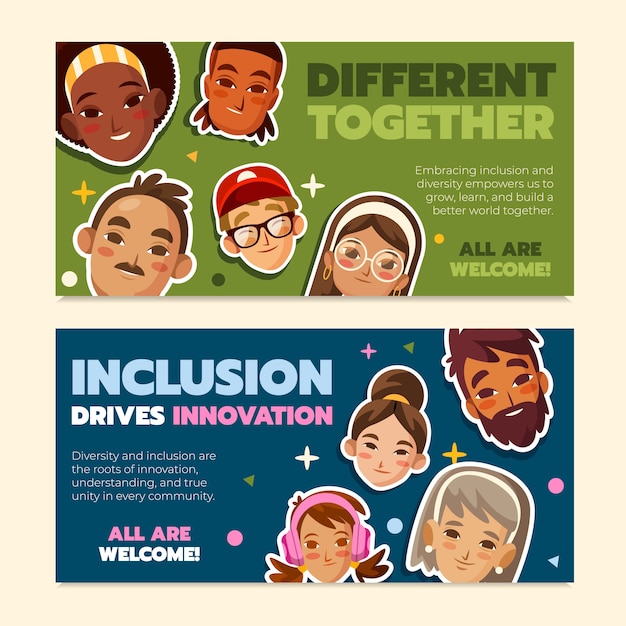 Inclusion and diversity banner template