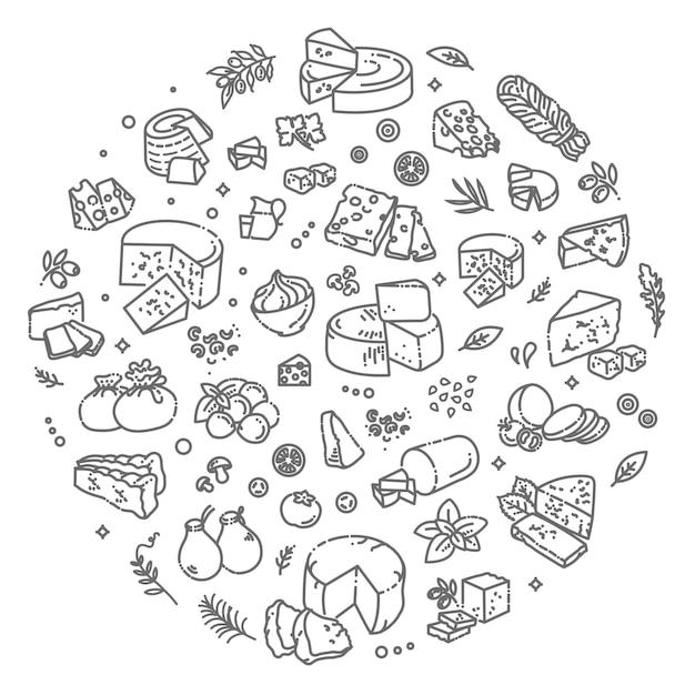 Incluye varios tipos de queso maasdam brie gouda mozzarella queso suizo parmesano emmental camembert cheddar feta dorblu y otros quesos populares