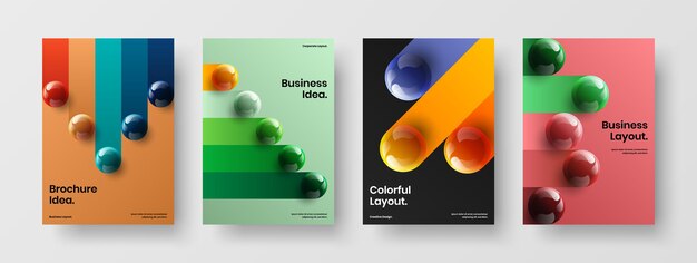 Increíble colección de plantillas de vectores de diseño de folletos