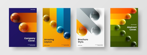 Increíble composición de concepto de diseño de vector de portada de revista