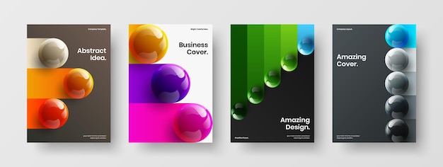Increíble composición de plantilla de diseño de vector de folleto A4