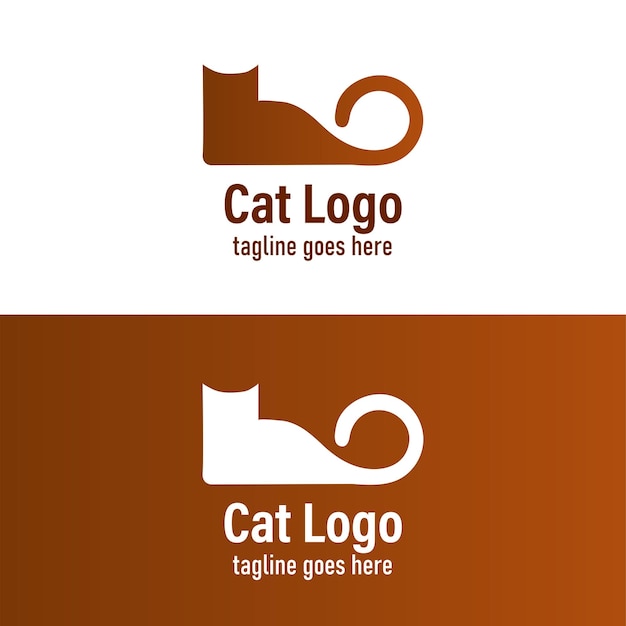 Increíble diseño vectorial del logo de gatos
