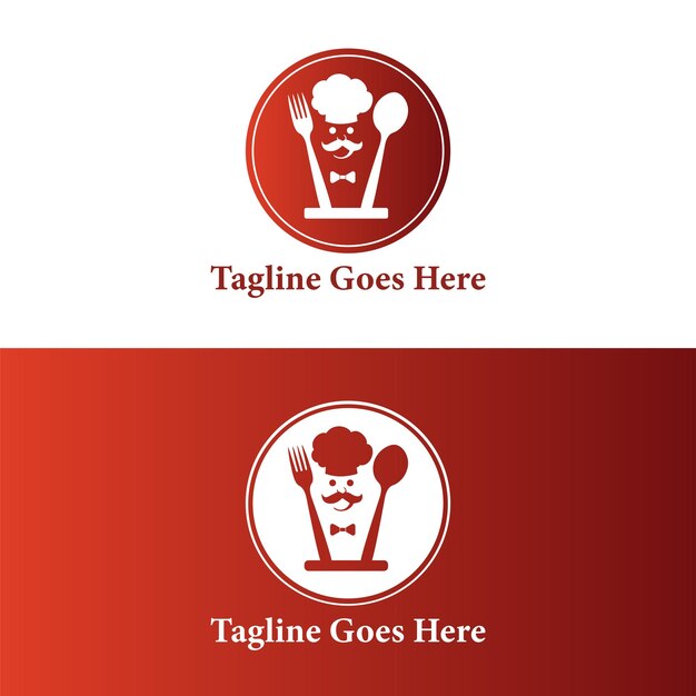 Increíble diseño vectorial del logotipo de alimentos