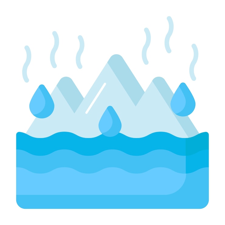 Vector un increíble diseño vectorial de melting glaciers en el estilo de moda del icono mundial del día de la tierra