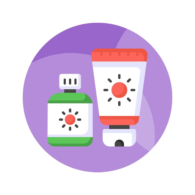 Un increíble diseño vectorial de protector solar en un icono premium de estilo moderno