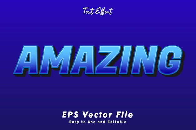 Vector increíble efecto de texto editable y fácil de usar efecto de tipografía