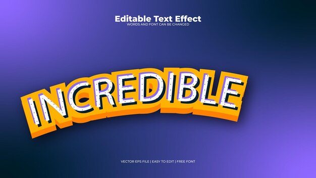 Increíble efecto de texto editable morado.