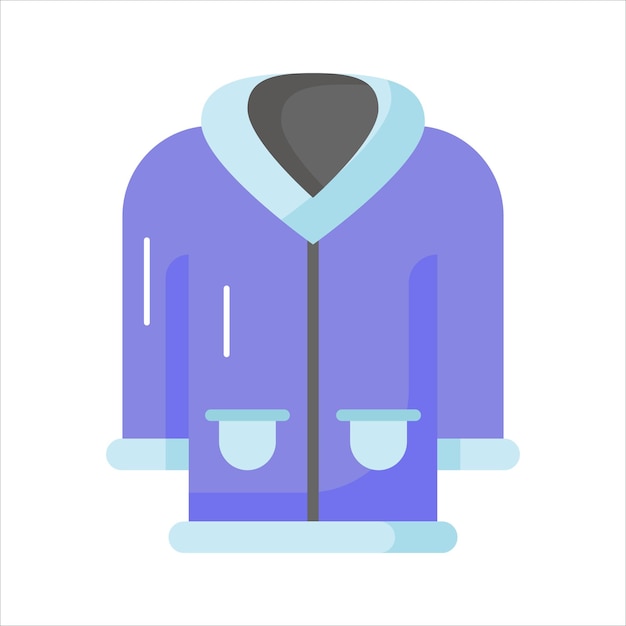 Un increíble icono de abrigo en estilo moderno aislado sobre un fondo blanco