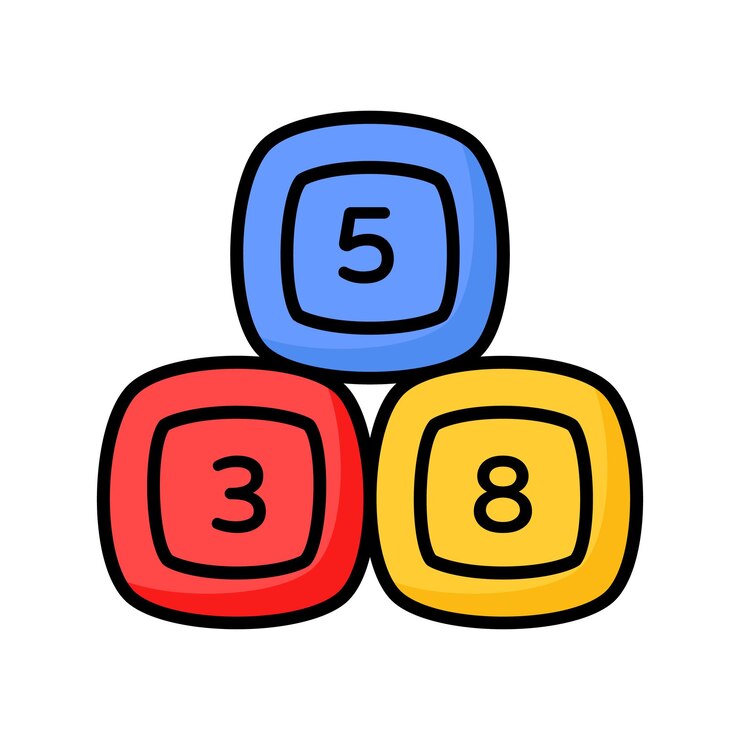 Vector un increíble icono de bloques numéricos en estilo de diseño moderno listo para usar vectorial
