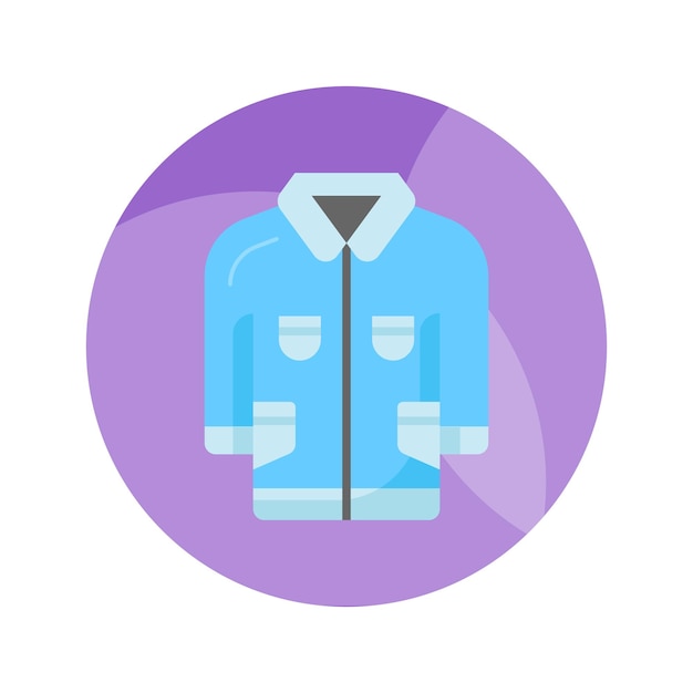 Un increíble icono de chaqueta en estilo moderno aislado sobre un fondo blanco