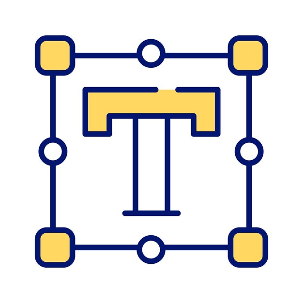 Un increíble icono de herramienta de texto en estilo plano listo para usar icono