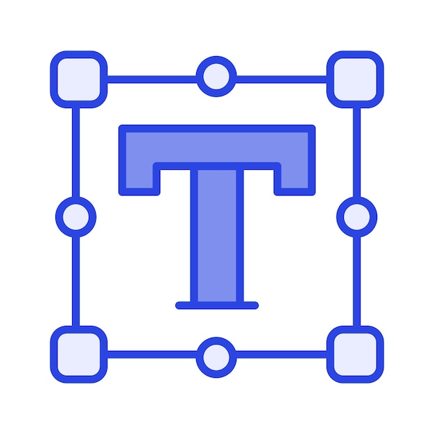 Un increíble icono de herramienta de texto en estilo plano listo para usar icono