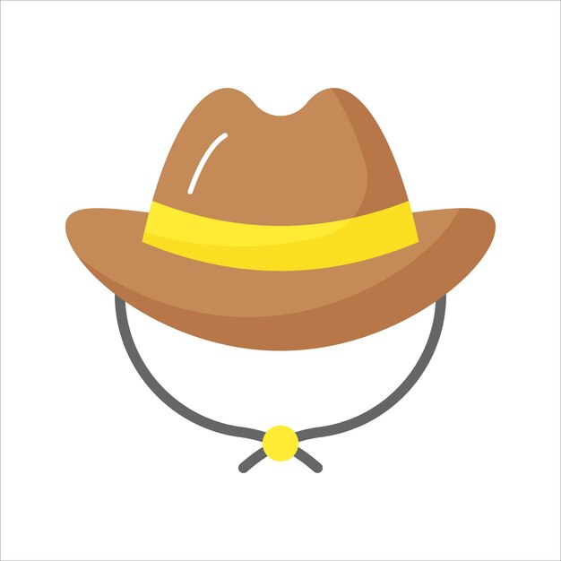 Un increíble icono de sombrero en estilo editable aislado sobre un fondo blanco