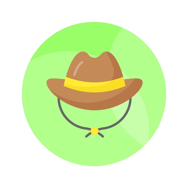Un increíble icono de sombrero en estilo editable aislado sobre un fondo blanco
