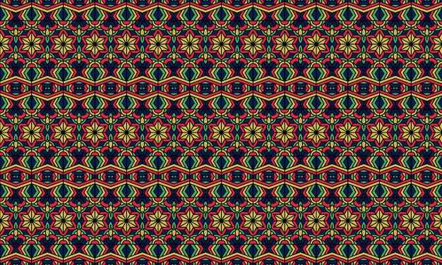 Increíble patrón de batik étnico moderno dinámico dinámico lleno de colores