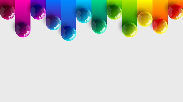 Vector increíble plantilla de ilustración de bolas de colores abstractos