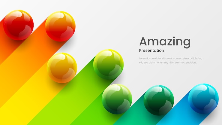 Vector increíble plantilla de ilustración de bolas de colores abstractos