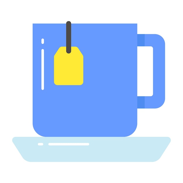 Un increíble vector del concepto de taza de té de la bebida caliente