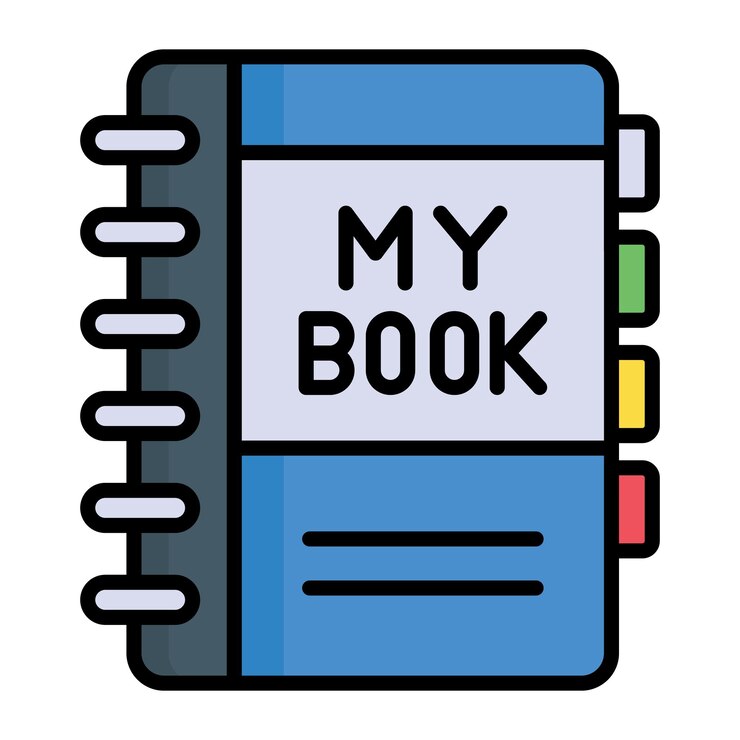Vector increíble vector de libro en estilo moderno icono premium