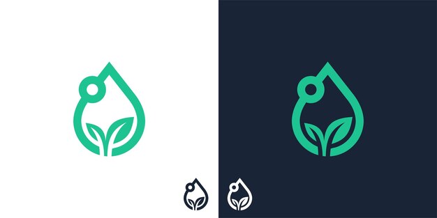 Increíble Vector de logotipo de biotecnología líquida se puede usar en varios medios fácilmente editable Exclusivo
