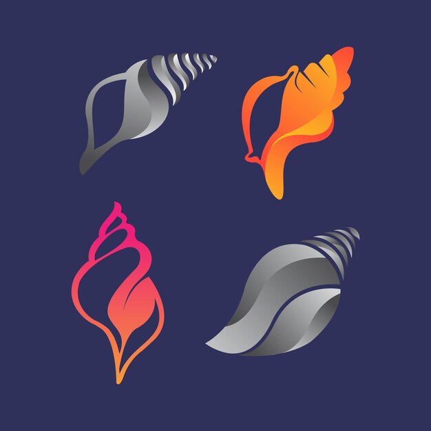 increíbles ideas coloridas de logotipos de caracolas