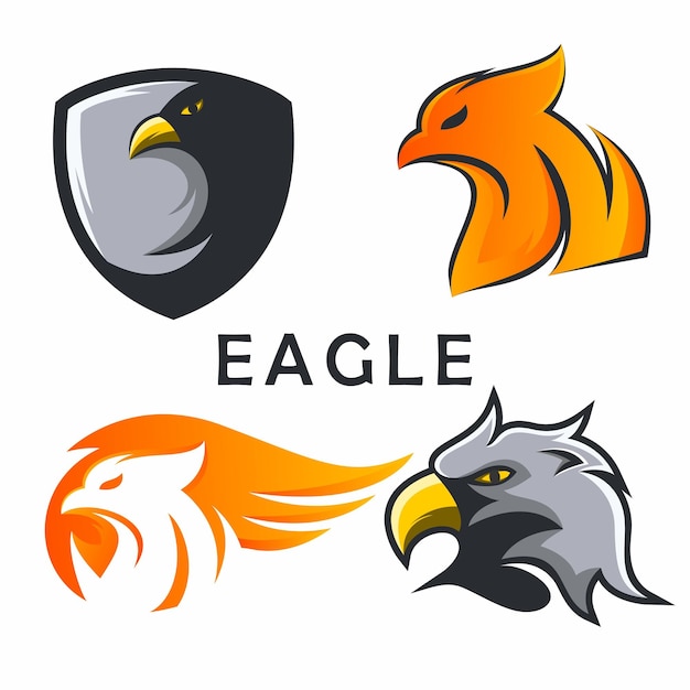 Vector increíbles ideas de logotipos de águilas