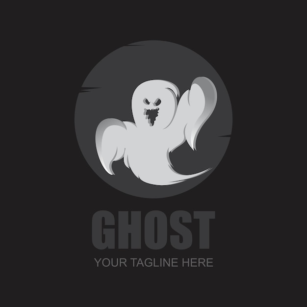 Vector increíbles ideas de logotipos de fantasmas