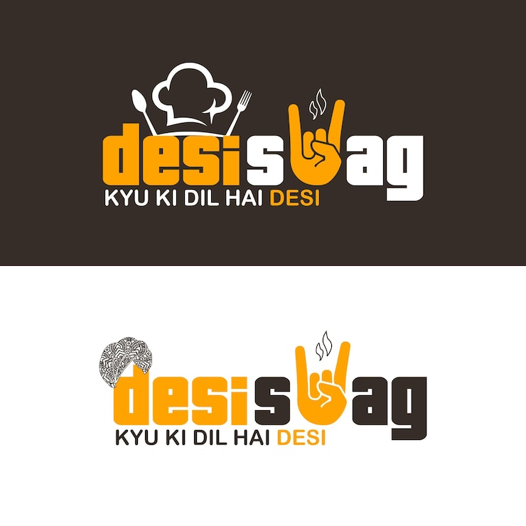 Vector india desi swag logo template swag logo diseño plano indio