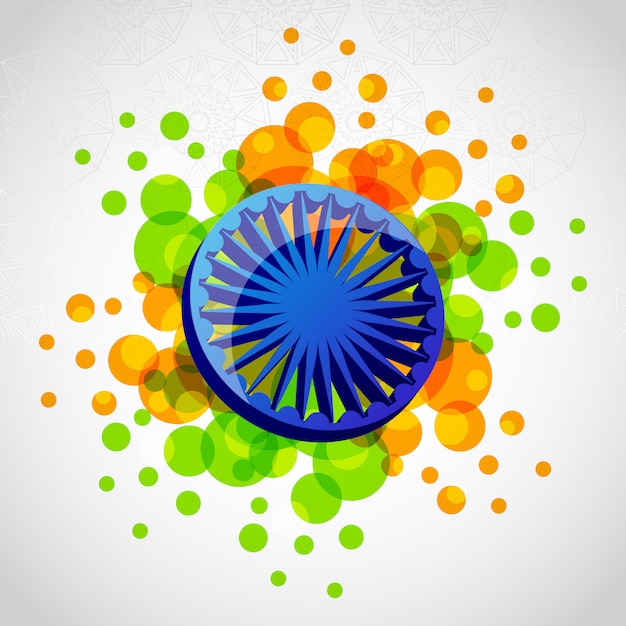 India emblema patriótico día de la independencia