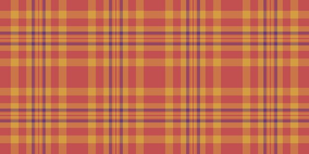 Indias textura tela a cuadros servilleta patrón vectorial sin costuras textil funky comprobar fondo tartan en colores naranja y rojo