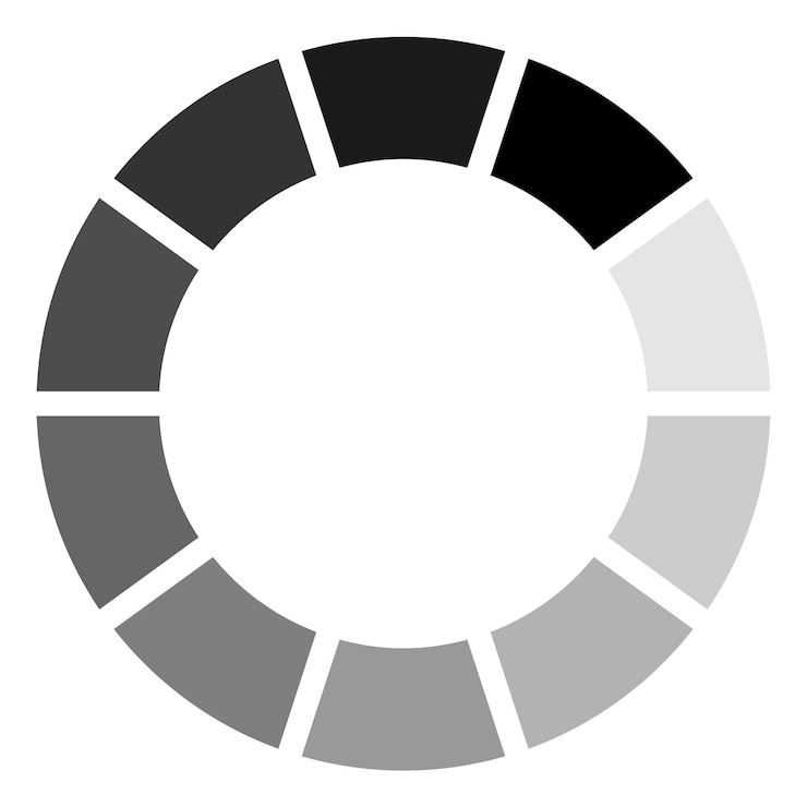 Vector indicador de anillo de progreso símbolo de proceso elemento de interfaz