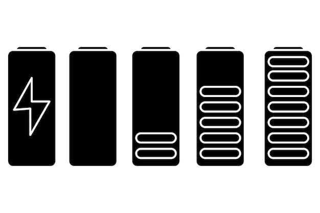 Indicador de carga establecido gran diseño para cualquier propósito Conjunto de símbolos de icono de teléfono Ilustración vectorial Imagen de stock